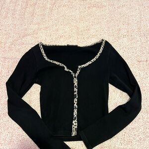 Brandy Melville Cheetah print button up